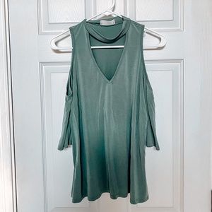 Flowy high neck t-shirt